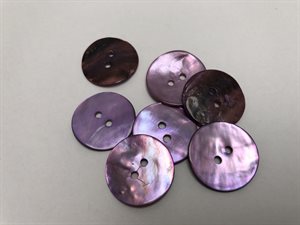 Farvet perlemor knap - lavendel, 12 mm